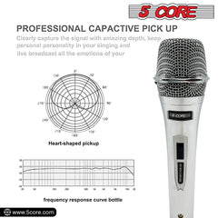 5Core XLR Microphone Dynamic Mic Karaoke Singing Studio Microfono