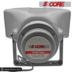 5 Core PA Horn Speaker Outdoor 8x16" Siren Loudspeaker • 40W RMS Loud