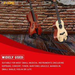 5Core Ukulele Stand Floor Violin Mandolin Banjo Mandolin Uke Foldable