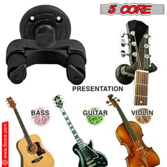 5Core Guitar Wall Mount Hanger Adjustable Display Wall Hook Holder