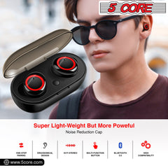 Wireless Ear Buds Mini Bluetooth Earbud Noise Cancelling