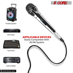 5Core XLR Microphone Dynamic Mic Karaoke Singing Studio Mics Handheld