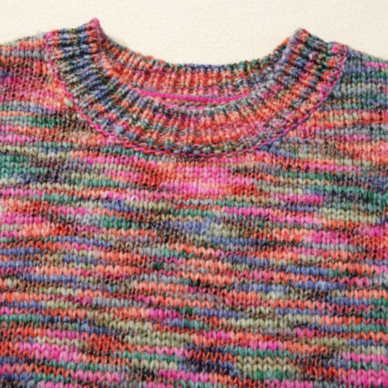 Multicolor Knit Crewneck Sweater