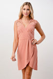 Floral Lace Wrap Dress