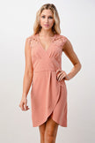 Floral Lace Wrap Dress