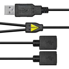 Câble adaptateur de cordon d'alimentation répartiteur USB 2.0 A mâle vers double USB femelle Y