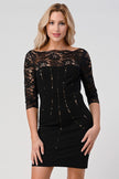Lace Overlay Bodycon Dress
