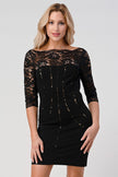 Lace Overlay Bodycon Dress