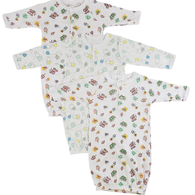 Bambini Baby Gown Set with Playful Prints