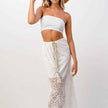Women Lace Wide Leg Pants High Waist Elegant Style