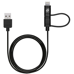 Amzer Apple MFi Certified 2-1 Sync & Charge Lightning cable with micro