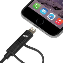 Amzer Apple MFi Certified 2-1 Sync & Charge Lightning cable with micro