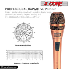 5Core XLR Microphone Dynamic Mic Karaoke Singing Studio Microfono