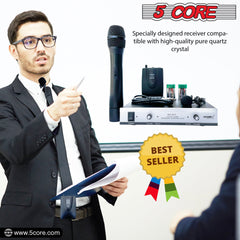 5Core Wireless Microphone VHF Handheld Microfono Inalambrico & 1