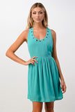 Grommet Detail A-Line Dress