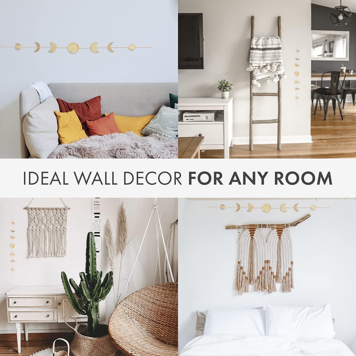 Decoración de pared con fases lunares 