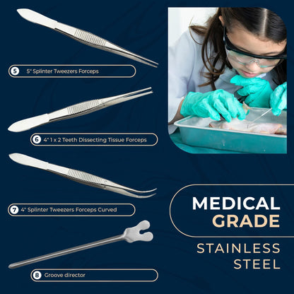 Advanced Dissection Kit with Stainless Steel Tools