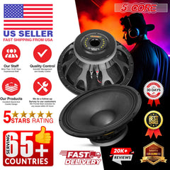 Speaker 15in 2000W Peak 8 Ohm Full Range Replacement DJ Sub Woofer