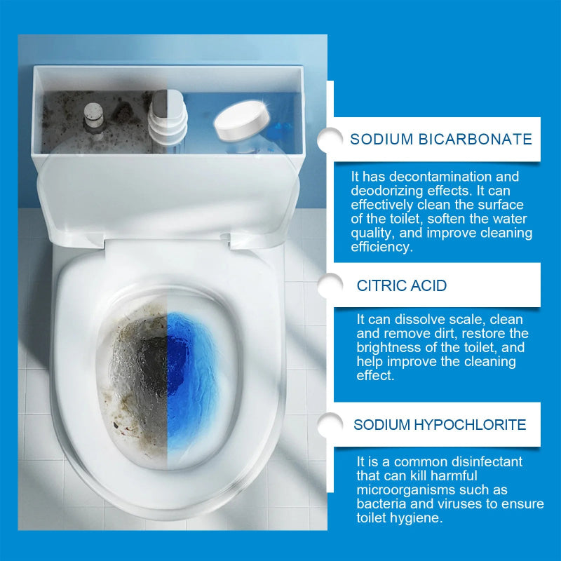 JAYSUING Automatic Toilet Bowl Cleaner Tablets for Effortless Cleaning and Freshness