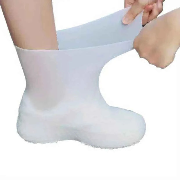 Waterproof Silicone Shoe Covers - 1 Pair, Reusable, Slip-On Design for Shoes