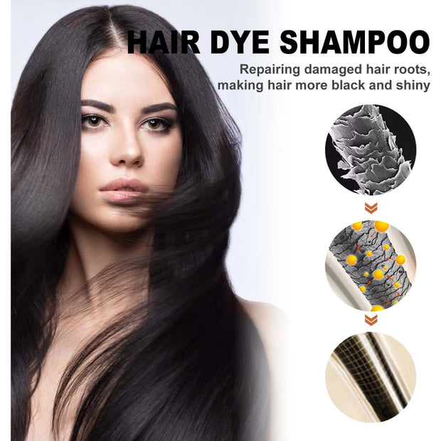 EELHOE Black Hair Dye Shampoo 500ml