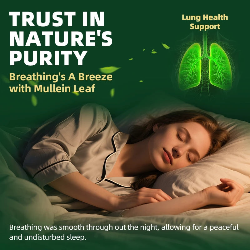 Mullein Leaf Extract Drops – Lung Cleanse, Immune Support, Detox & Respiratory Support Herbal Supplement
