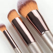 10-Piece Makeup Brush Set with Rose Gold Handles