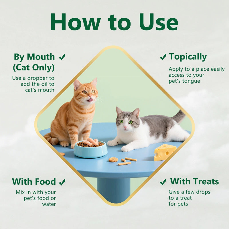 PetFit Naturals Liquid Cat Vitamins with Lysine, Probiotics & Omega-3 – Kidney, Immune, Skin & Digestive Support, 2 oz