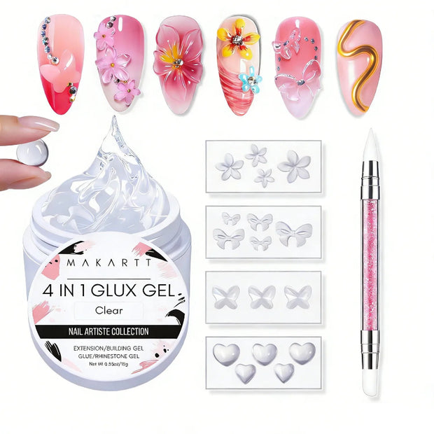 Makartt 4 in 1 Professional Builder Gel Nail Kit for Salon-Quality Designs