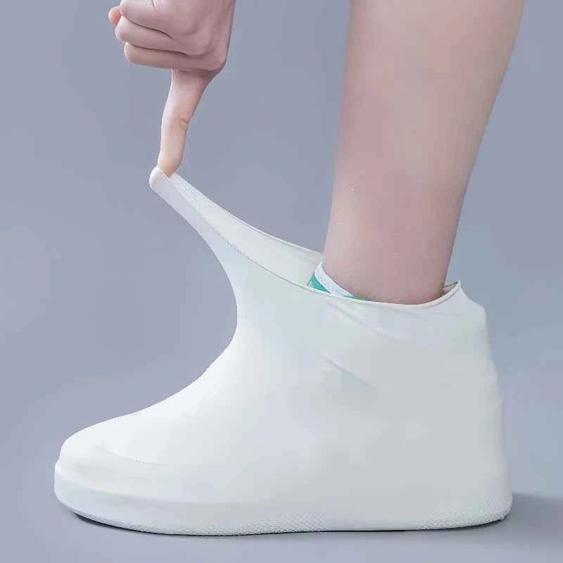 Waterproof Silicone Shoe Covers - 1 Pair, Reusable, Slip-On Design for Shoes
