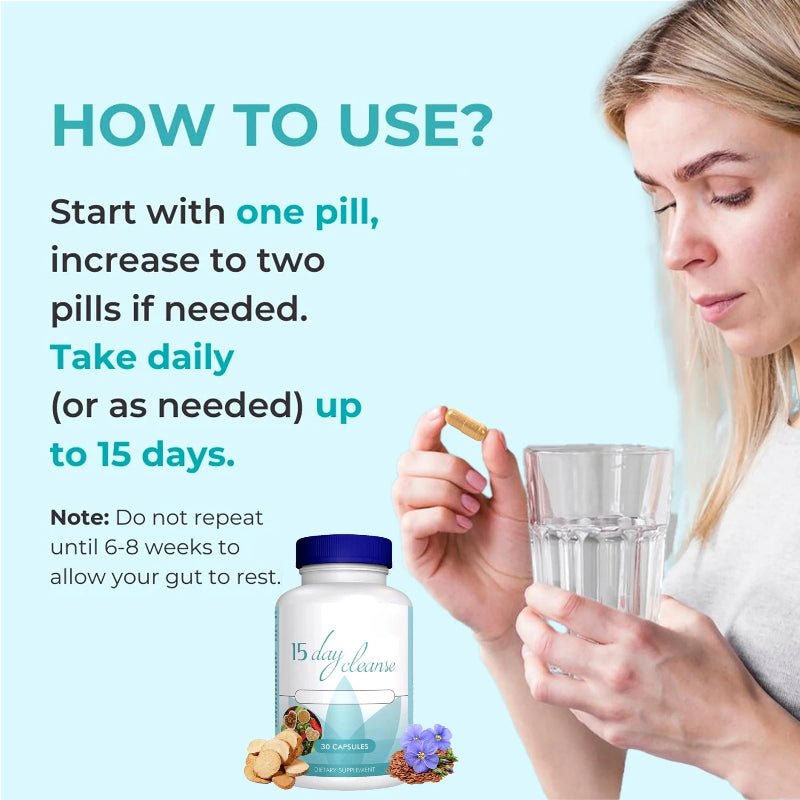 15 Day Cleanse Dietary Supplement – 30 Capsules