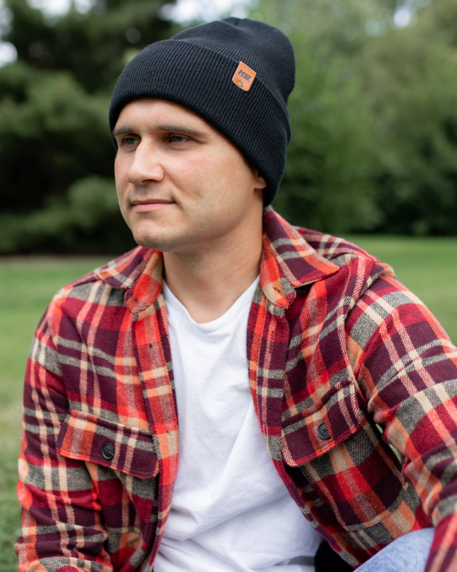 Charcoal Black Beanie