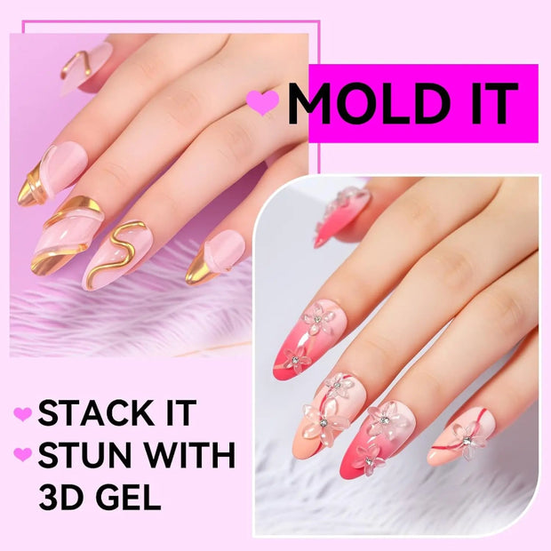 Makartt 4 in 1 Professional Builder Gel Nail Kit for Salon-Quality Designs