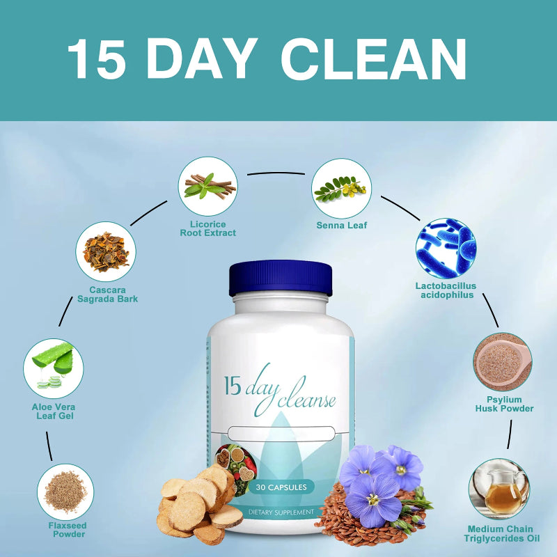 15 Day Cleanse Dietary Supplement – 30 Capsules