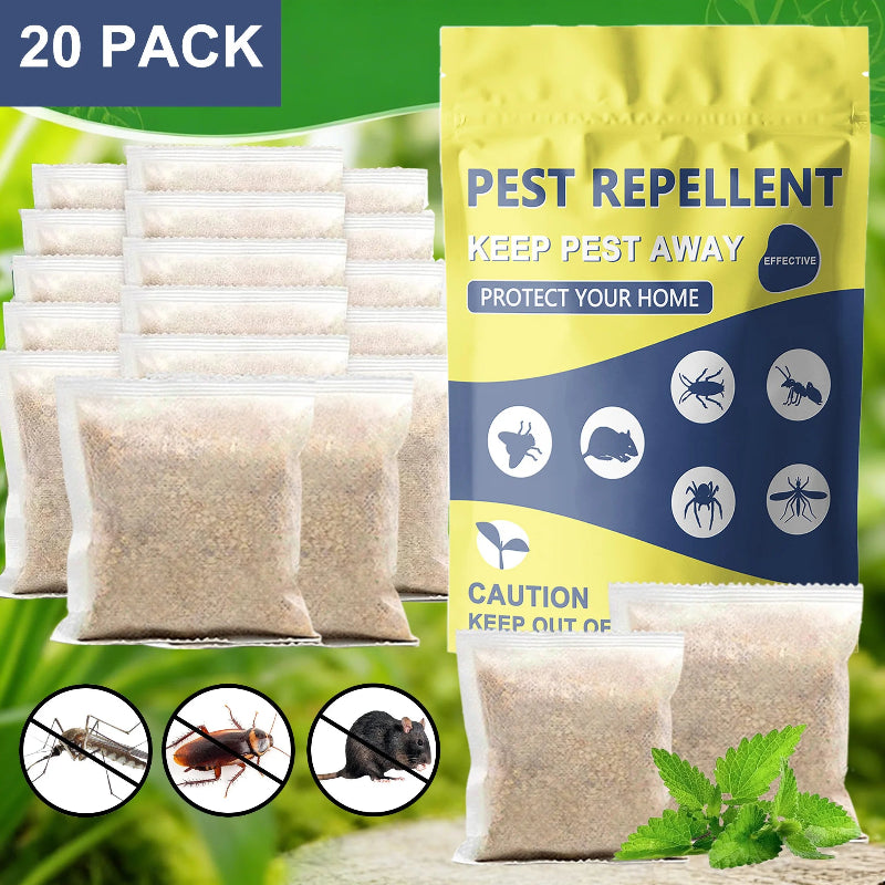 20 Pack Pest Repellent Pouches – Natural Rodent & Insect Deterrent for Mice, Rats, Mosquitoes, Spiders & More