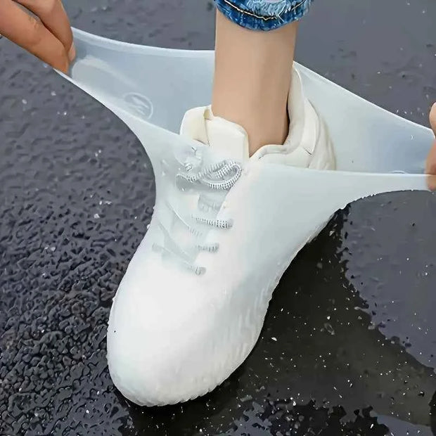 Waterproof Silicone Shoe Covers - 1 Pair, Reusable, Slip-On Design for Shoes