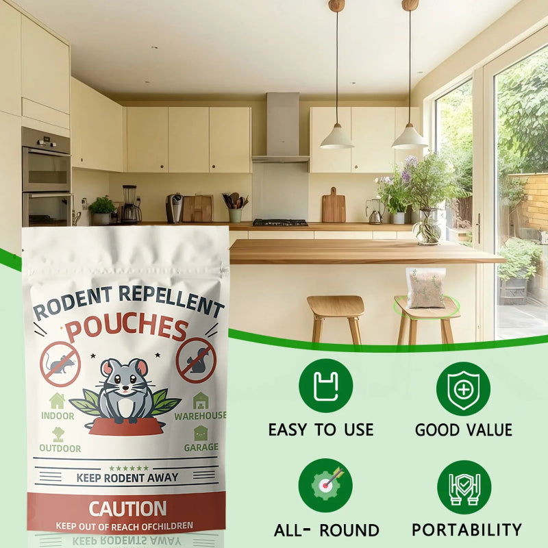 10 Pack Peppermint Rodent Repellent Pouches – Natural Mouse & Rat Deterrent for Home, Car, Garage & Outdoor Use