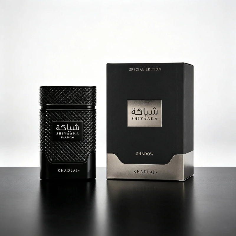 Khadlaj Shiyaaka Shadow Eau de Parfum Spray for Unisex – Spicy Woody Fruity Earthy Long Lasting Fragrance 100ml