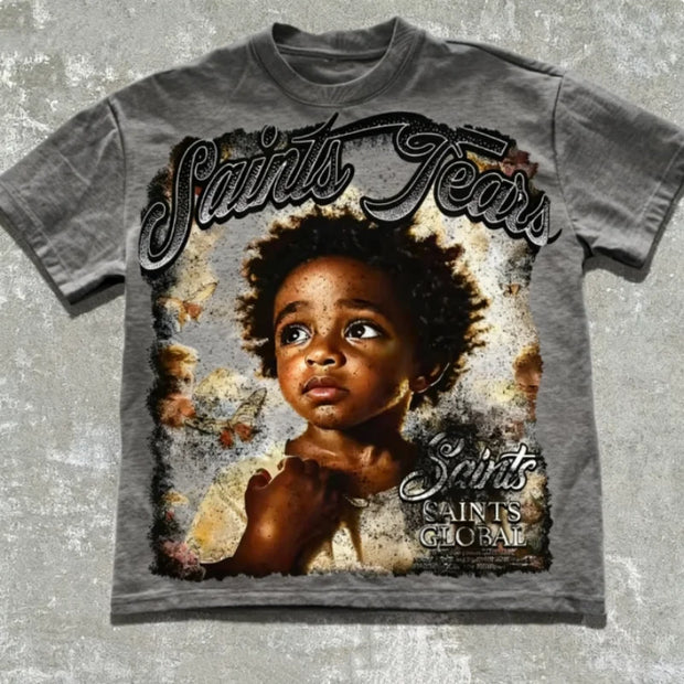 Saints Tears Tee: Elevate Your Style with Vintage Streetwear