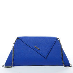 Pochette en cuir bleu cobalt Angelica