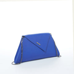 Pochette en cuir bleu cobalt Angelica