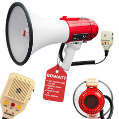 5Core Megaphone Bullhorn Speaker Pro 60W Bull Horn Non Rechargeable