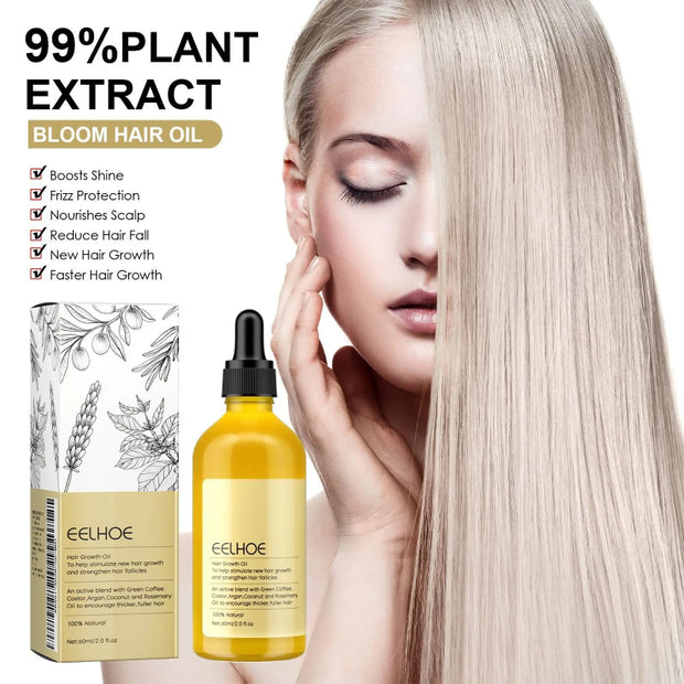 EELHOE Bloom Hair Oil - 99% Plant Extract for Healthy Hair, 60ml