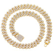 Luxury Diamond-Cut Curb Chain Necklace Set in Silver and Gold