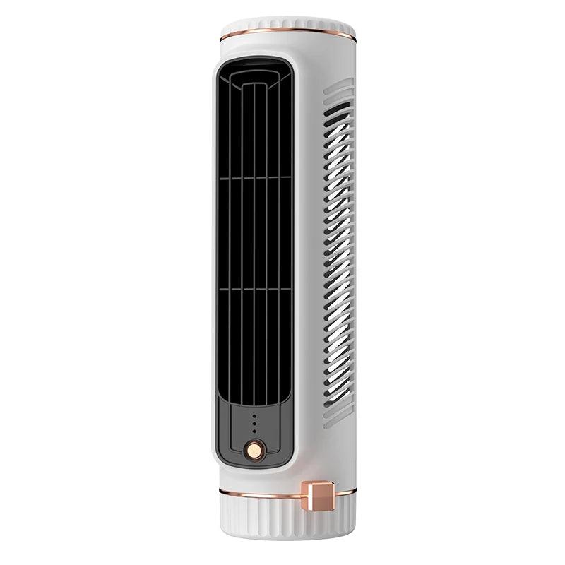 Portable Dual-Way Bladeless Tower Fan with USB & Ultra-Quiet Sleep Mode
