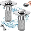 Stainless Steel Sink Drain Filter with Pop-Up Design and Mesh Strainer