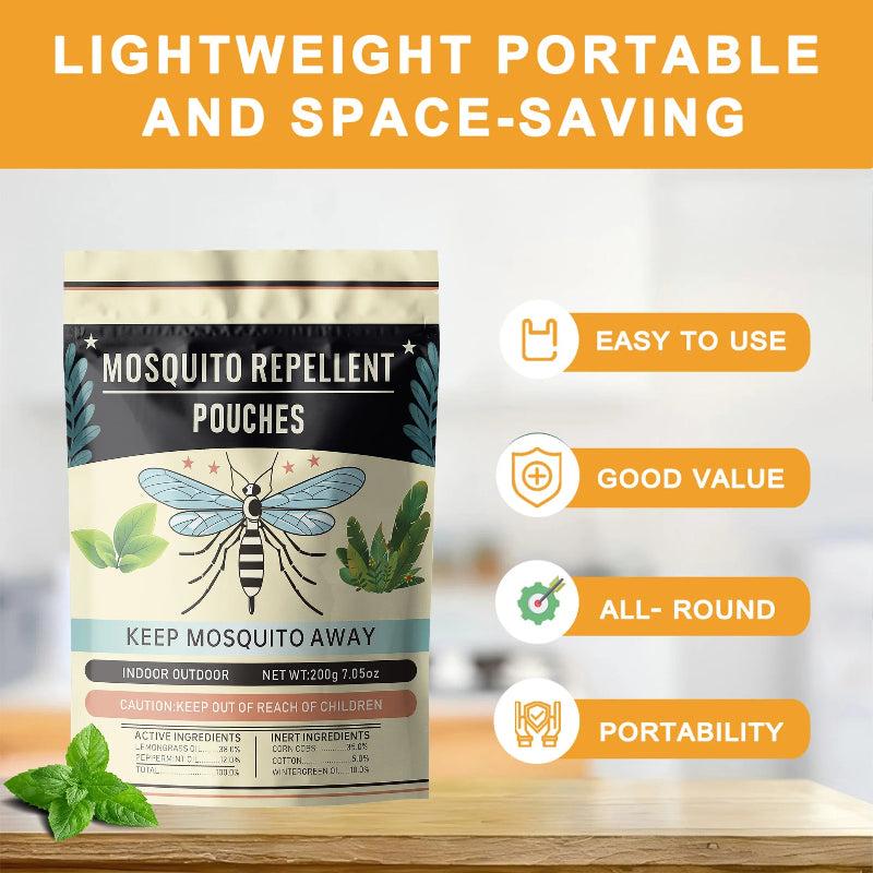 10 Pack Mosquito Repellent Pouches – Outdoor & Indoor Mosquito Deterrent for Home, Patio, Camping & Car