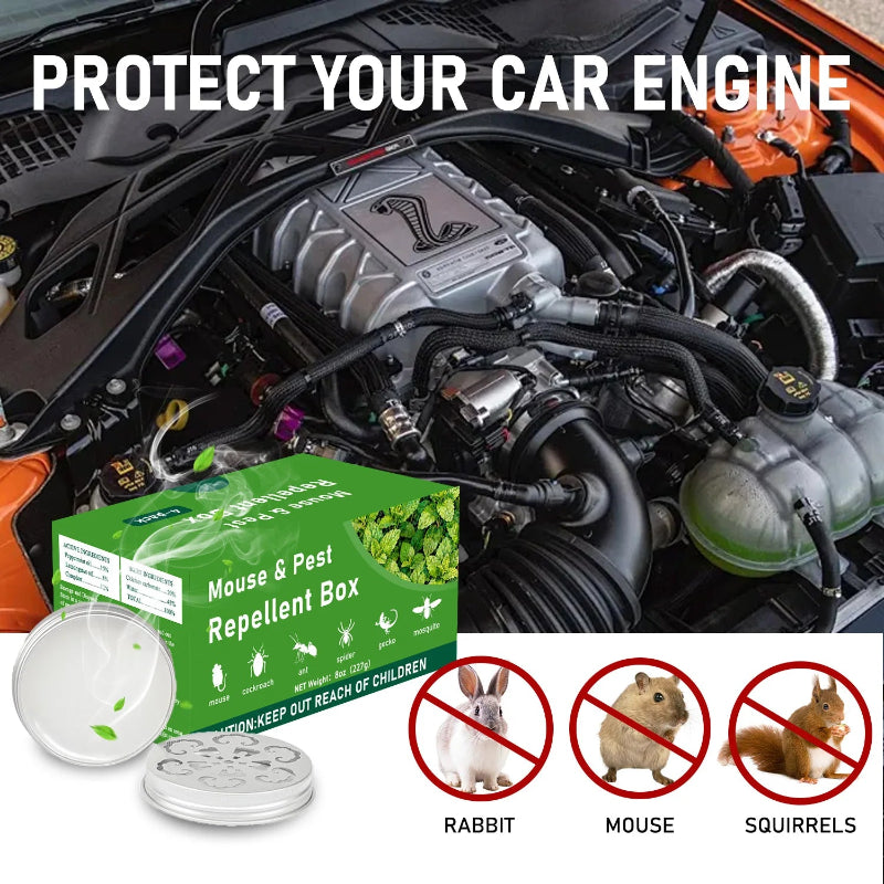 Peppermint Oil Mouse & Rat Repellent – 4 Pack Natural Rodent Deterrent for Cars, Garages & Home