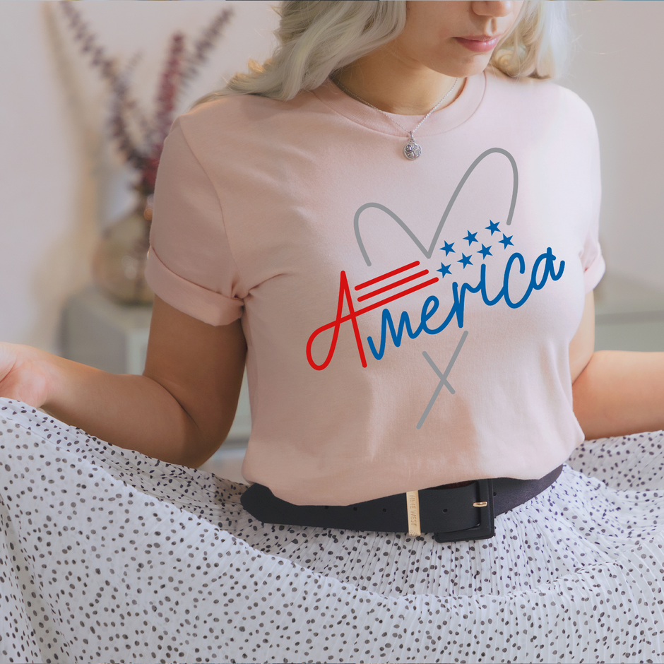 America Heart Tee