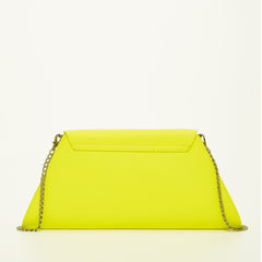 Angelica Electric Yellow Leather Clutch Purse